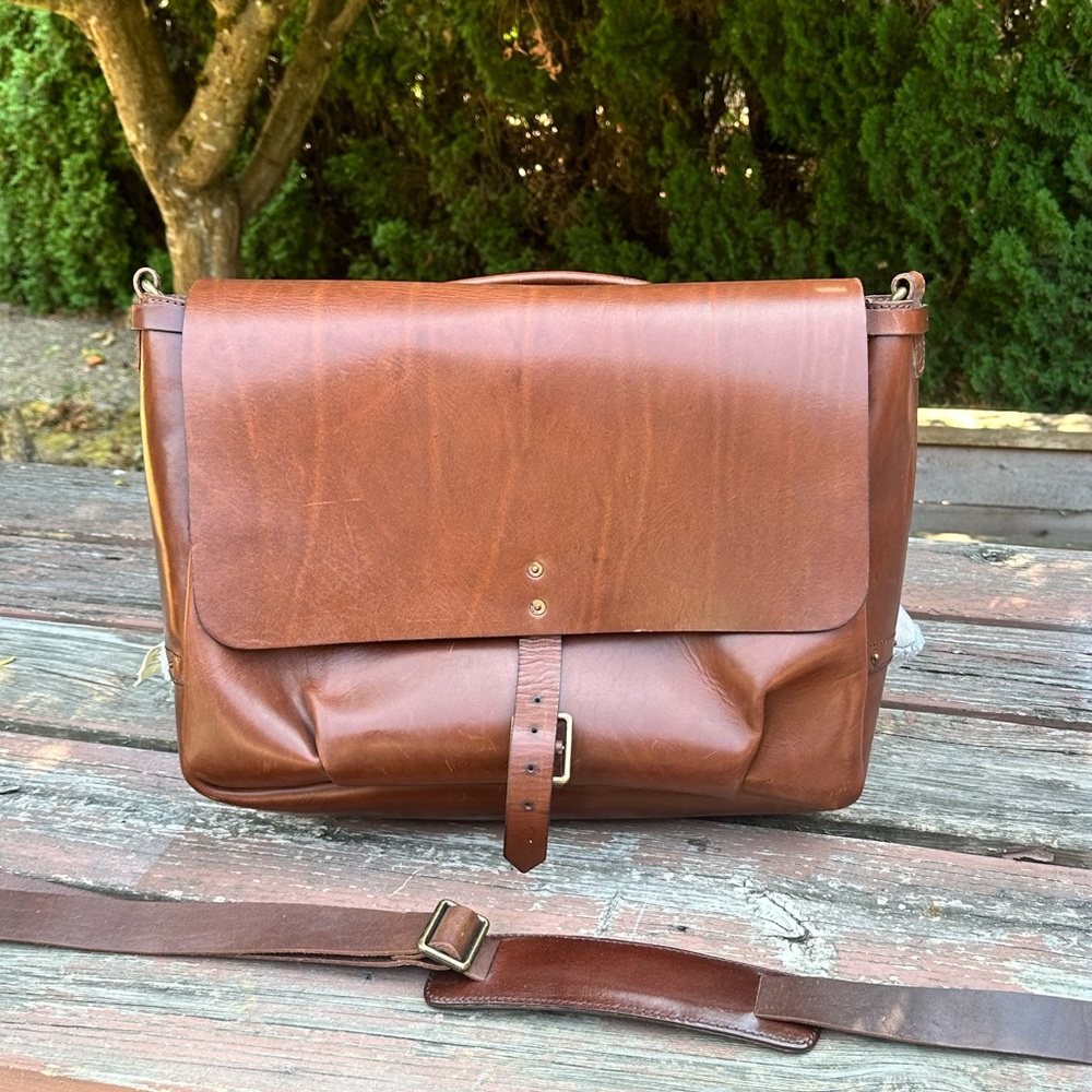 Satchel and Page large leather mailbag